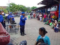 Damkar Tulungagung Sosialisasi Penanganan Kebakaran Gas Elpiji Dengan Mengundang Anak-Anak TK, Wali Murid Serta Guru