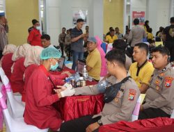 Personel Polres Tulungagung Ikuti Donor Darah Dalam Rangka HUT Yayasan Kemala Bhayangkari Cabang Tulungagung