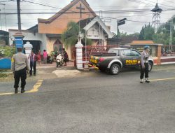 Saat Peringati Kenaikan Isa Almasih, Polres Tulungagung Lakukan Pengamanan Sejumlah Gereja