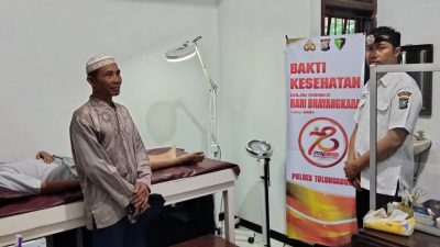 Sambut HUT Bhayangkara ke-78, Polres Tulungagung Gelar Bakti Kesehatan