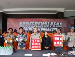 Hasil Penindakan Yang Dilaksanakan Oleh Satnarkoba Polres Tulungagung Selama 22 Hari, Berhasil Mengungkap Sebanyak 16 Kasus dengan 25 Tersangka
